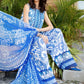 M prints blue cord set 3pice unstitched