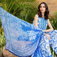 M prints blue cord set 3pice unstitched
